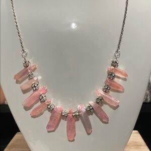 Elegant Pink Crystal Necklace